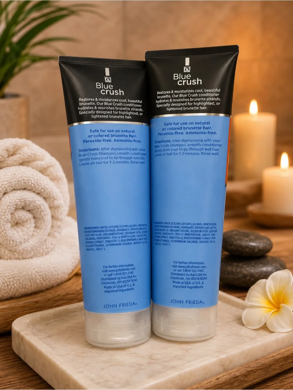 🙄John Frieda Blue Crush Blue Conditioner for Brunettes — Blue